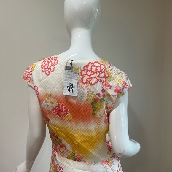 NWT Cacharel Silk Floral Dress - Picture 5 of 10